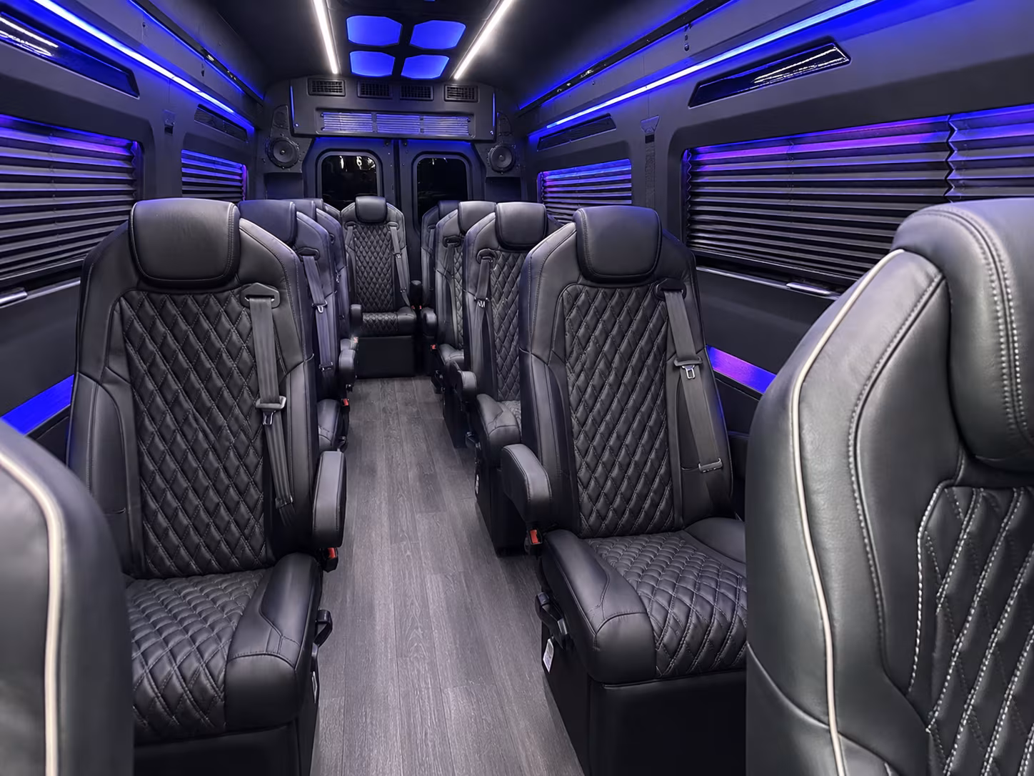 elk grove 18 passenger sprinter van inside